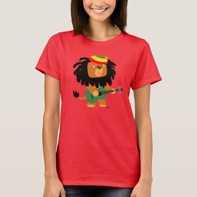 Cute Tecknad Lejon för Zion Women T-shirt (Framsida)