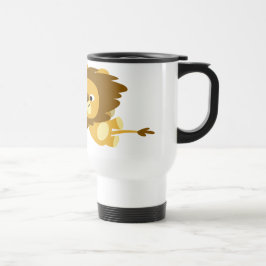 Cute Tecknad Lejon i en snabb Mugg