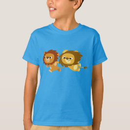 Cute Tecknad Lejon i ett snabbt Kids T-Shirt