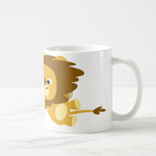 Cute Tecknad Lejon i ett snabbt Mugg
