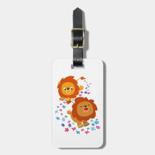 Cute Tecknad Lejon i Garden Luggage-taggen Bagagebricka