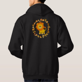 Cute Tecknad Lejon Mandala Hoodie