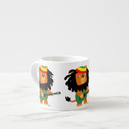 Cute Tecknad Lejon om Zion Espresso Mugg Espressomugg