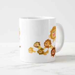 Cute Tecknad Lejon Parad Jumbo Mugg