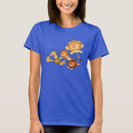 Cute Tecknad Lejon Parad Kvinnor T-shirt
