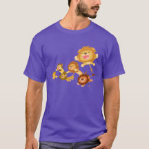 Cute Tecknad Lejon Parad T-shirt