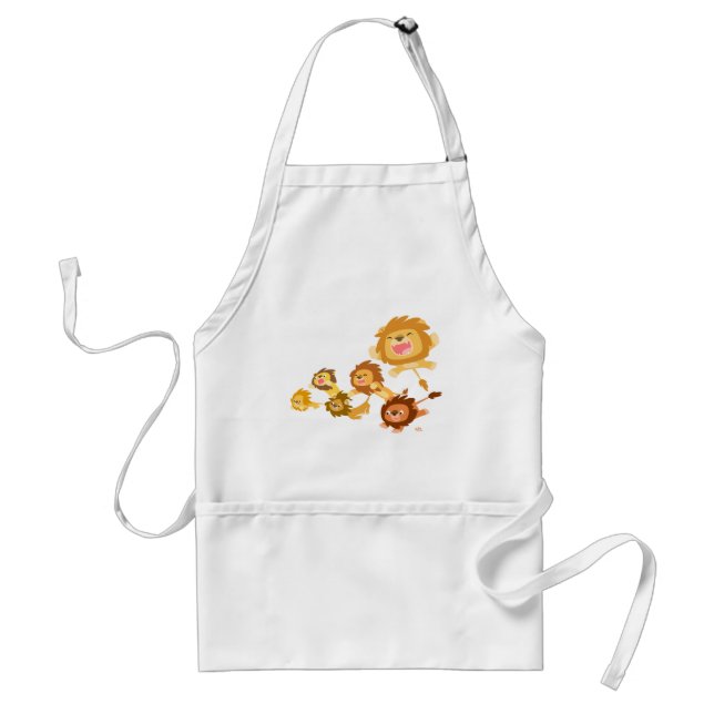 Cute Tecknad Lejonen Køkegan Parad Apron Förkläde (Framsidan)