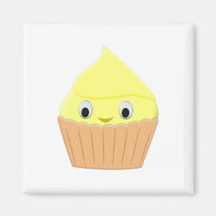 Cute Tecknad Lemon Cupcoa Magnet