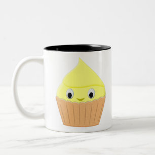 Cute Tecknad Lemon Cupcoa Två-Tonad Mugg