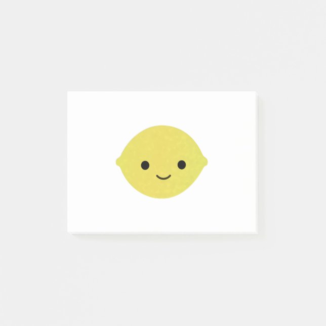 Cute Tecknad Lemon Post-it Block (Framsida)