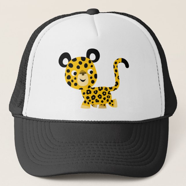 Cute Tecknad leopard Hat Keps (Framsida)