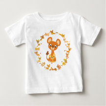 Cute Tecknad Lionesses Mandala Baby T-Shirt