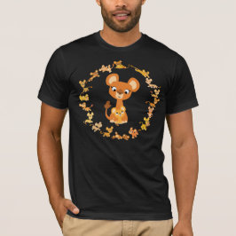 Cute Tecknad Lionesses Mandala T-Shirt