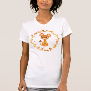 Cute Tecknad Lionesses Mandala Women T-Shirt
