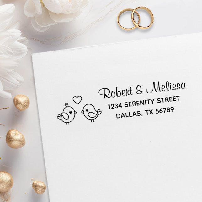 Cute Tecknad Lovebird - par Adress Stämpel (Skapare uppladdad)