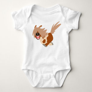 Cute Tecknad Lycklig Pinto Pony Baby Creeper T-shirt