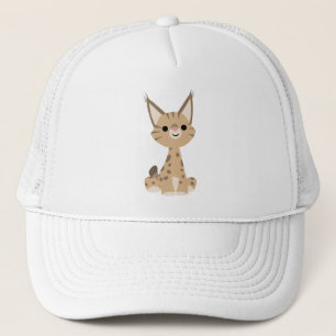 Cute Tecknad Lynx Hat Truckerkeps