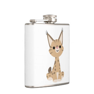 Cute Tecknad Lynx Hip-kolv Fickplunta