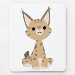 Cute Tecknad Lynx Mousepad Musmatta
