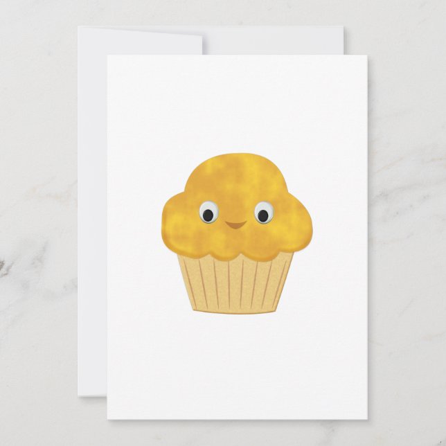 Cute Tecknad Maj Muffin Inbjudningar (Framsida)