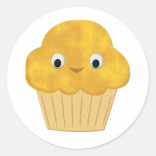 Cute Tecknad Maj Muffin Runt Klistermärke