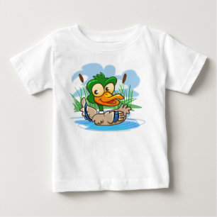 Cute Tecknad Mallard Anka T Shirt