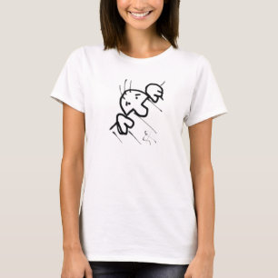 Cute Tecknad Man söker över ett stängsel Tee Shirt