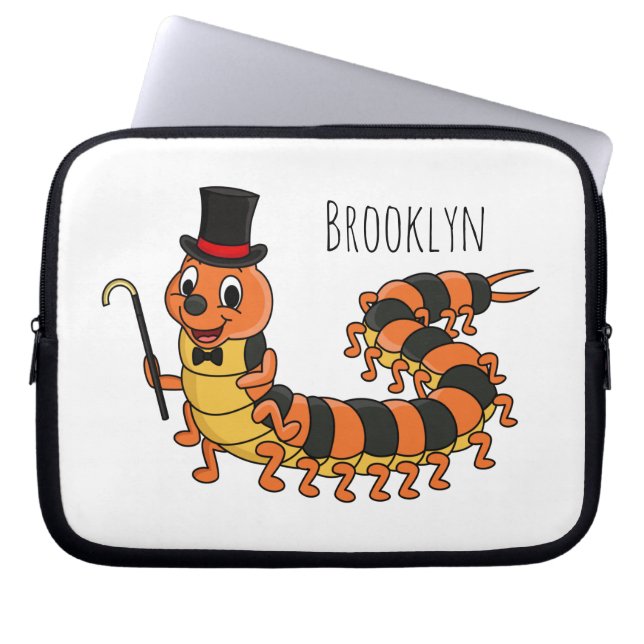 Cute-tecknad med lustig centipede laptop fodral (Framsidan)
