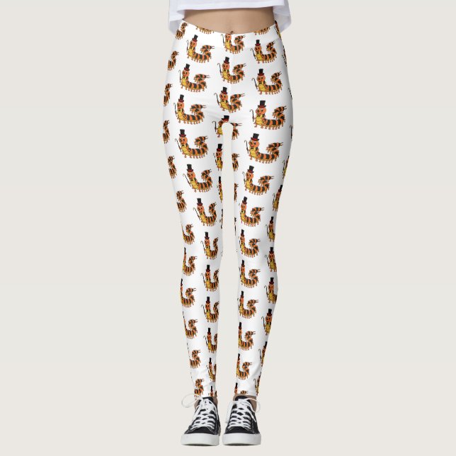 Cute-tecknad med lustig centipede leggings (Framsida)