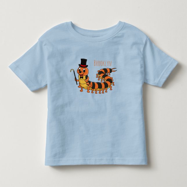 Cute-tecknad med lustig centipede t shirt (Framsida)