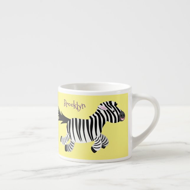 Cute-tecknad med lustig zebra-körning espressomugg (Höger)