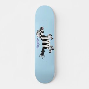 Cute-tecknad med lustig zebra-körning mini skateboard bräda 18,5 cm