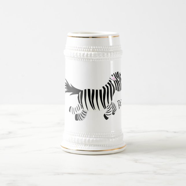 Cute-tecknad med lustig zebra-körning sejdel (Center)