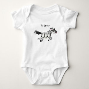 Cute-tecknad med lustig zebra-körning t shirt