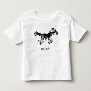 Cute-tecknad med lustig zebra-körning t shirt