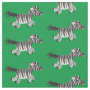 Cute-tecknad med lustig zebra-körning tyg