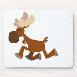 Cute Tecknad Merry Moose Mousepad Musmatta