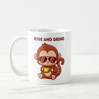 Cute Tecknad Monkey Mugg