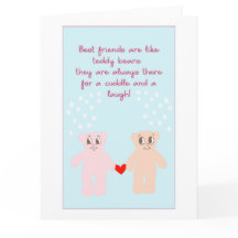 Cute Tecknad Nalles Bestie Quote Galentine