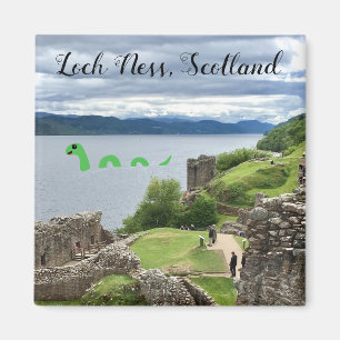 Cute Tecknad Nessie Loch Ness Monster, Skottland Magnet