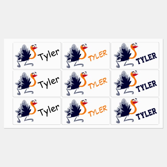 Cute Tecknad Ostrich Klistermärke (Ark)