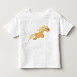 Cute Tecknad Palomino Pony Children T-shirt