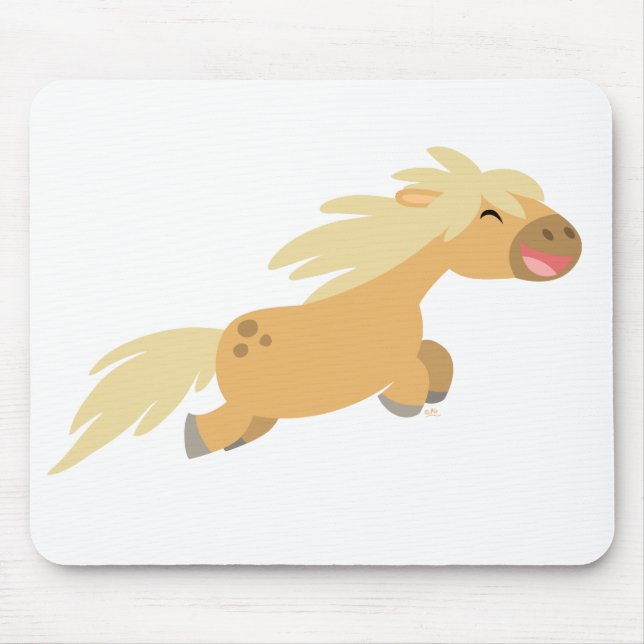 Cute Tecknad Palomino Pony mousepad Musmatta (Framsidan)