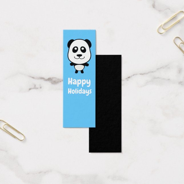 Cute Tecknad Panda Bookmark Litet Visitkort (Kontor)