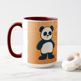 Cute Tecknad Panda med Bamboo Mugg