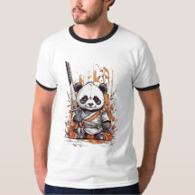 Cute Tecknad Panda Samurai | Unik grafikdesign