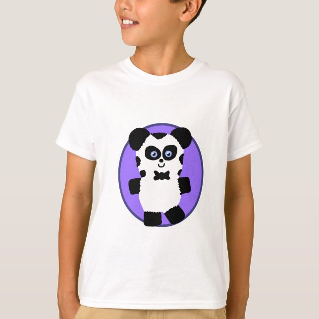 Cute Tecknad Panda Shirt Tröja (Framsida)