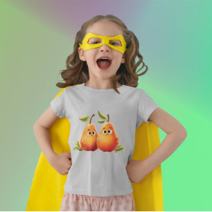 Cute Tecknad Pears - Cute Pears with Smiling Ansik T Shirt