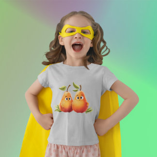 Cute Tecknad Pears - Cute Pears with Smiling Ansik T Shirt