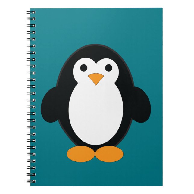 Cute Tecknad Penguin Anteckningsbok (Framsidan)